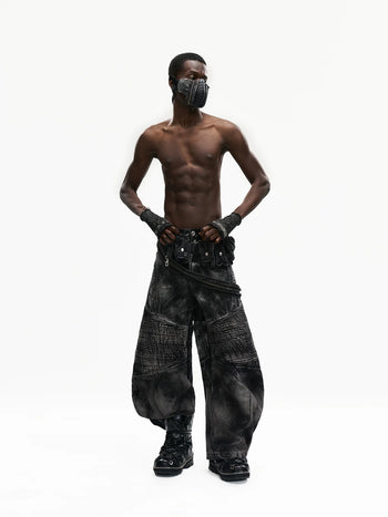 Personsoul Temperature-Reactive Curved Jeans with Bag Set