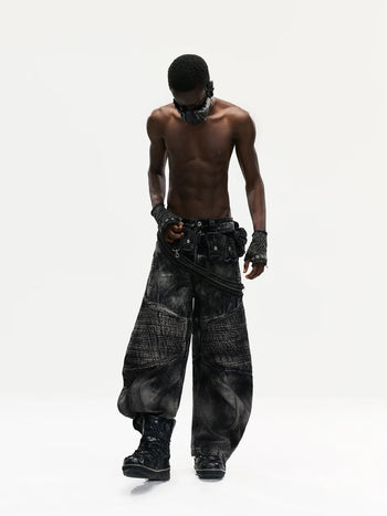 Personsoul Temperature-Reactive Curved Jeans with Bag Set