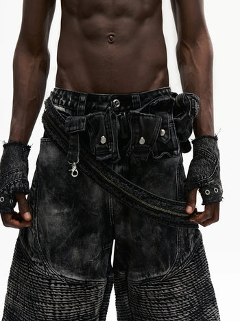 Personsoul Temperature-Reactive Curved Jeans with Bag Set