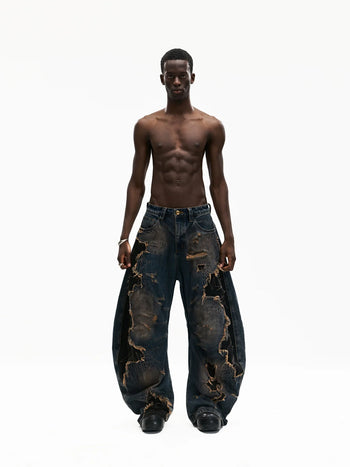 Personsoul Curved Blade Denim Jeans
