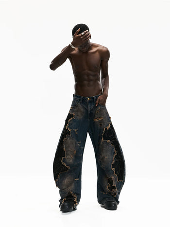 Personsoul Curved Blade Denim Jeans