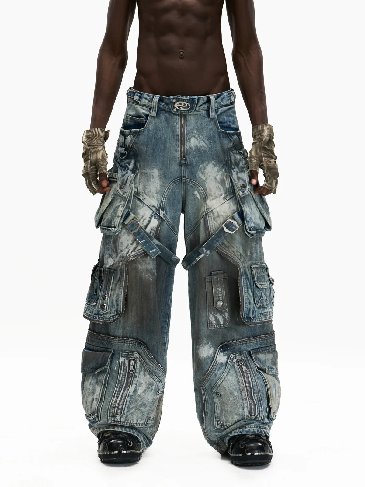 Personsoul Graffiti Contour Jeans - personsoul