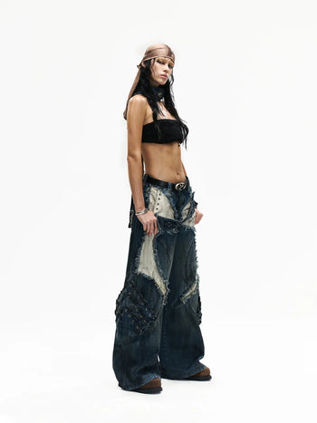 Personsoul Armor Structured Raw Edge Jeans - personsoul Personsoul Armor Structured Raw Edge Jeans - personsoul