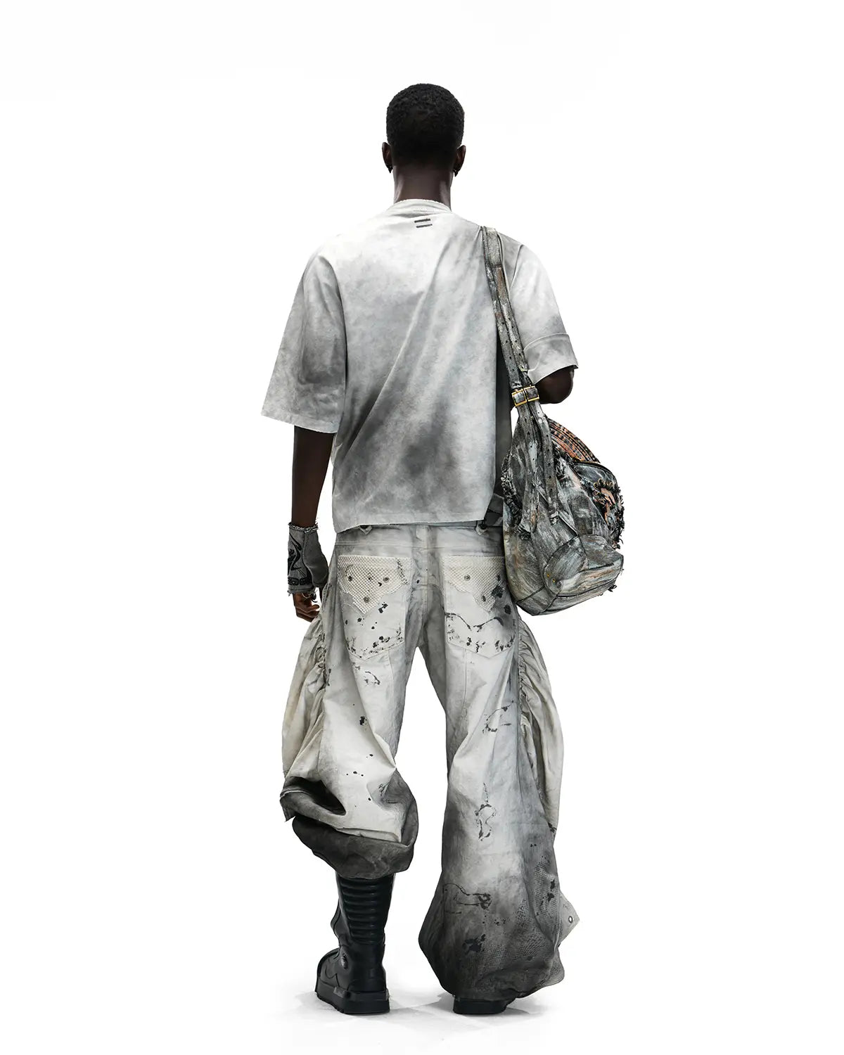 Personsoul Double-Layer Distressed Mythology Print T-Shirt