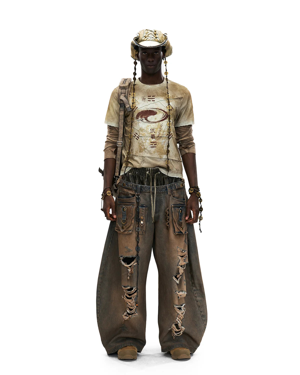 Personsoul Bagua Fuxi Printed T-Shirt