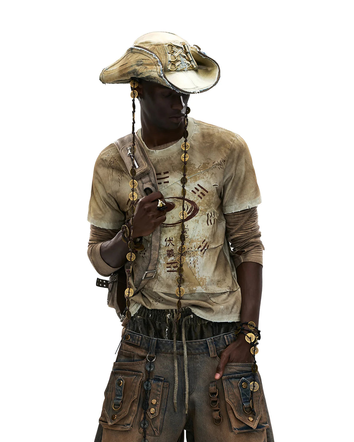 Personsoul Bagua Fuxi Printed T-Shirt