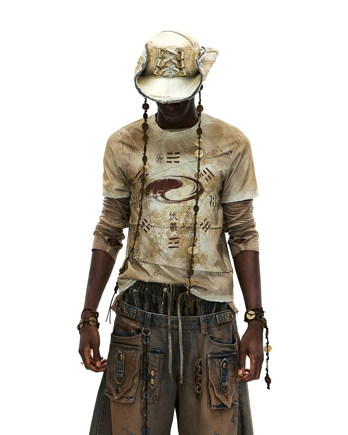 Personsoul Bagua Fuxi Printed T-Shirt