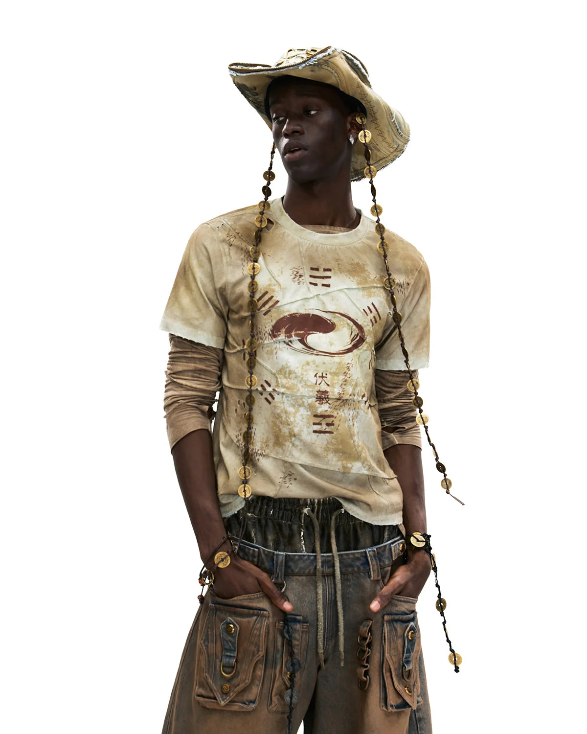 Personsoul Bagua Fuxi Printed T-Shirt