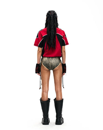 Personsoul Cooling Fitted Racing T-Shirt In Red