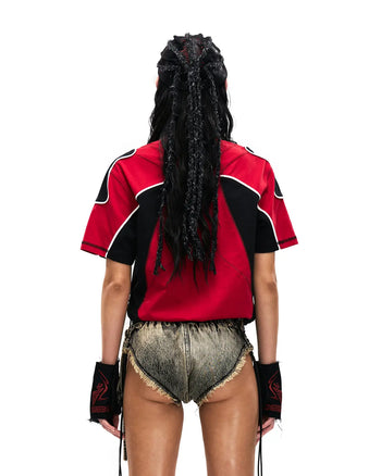 Personsoul Cooling Fitted Racing T-Shirt In Red