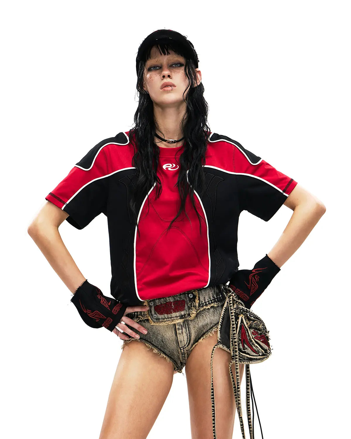 Personsoul Cooling Fitted Racing T-Shirt In Red