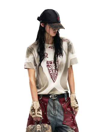 Personsoul Structured Fitted Beast Totem T-Shirt