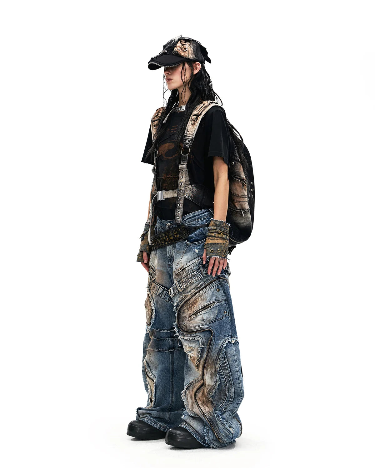 Personsoul Bagua Fuxi Printed T-Shirt In Black