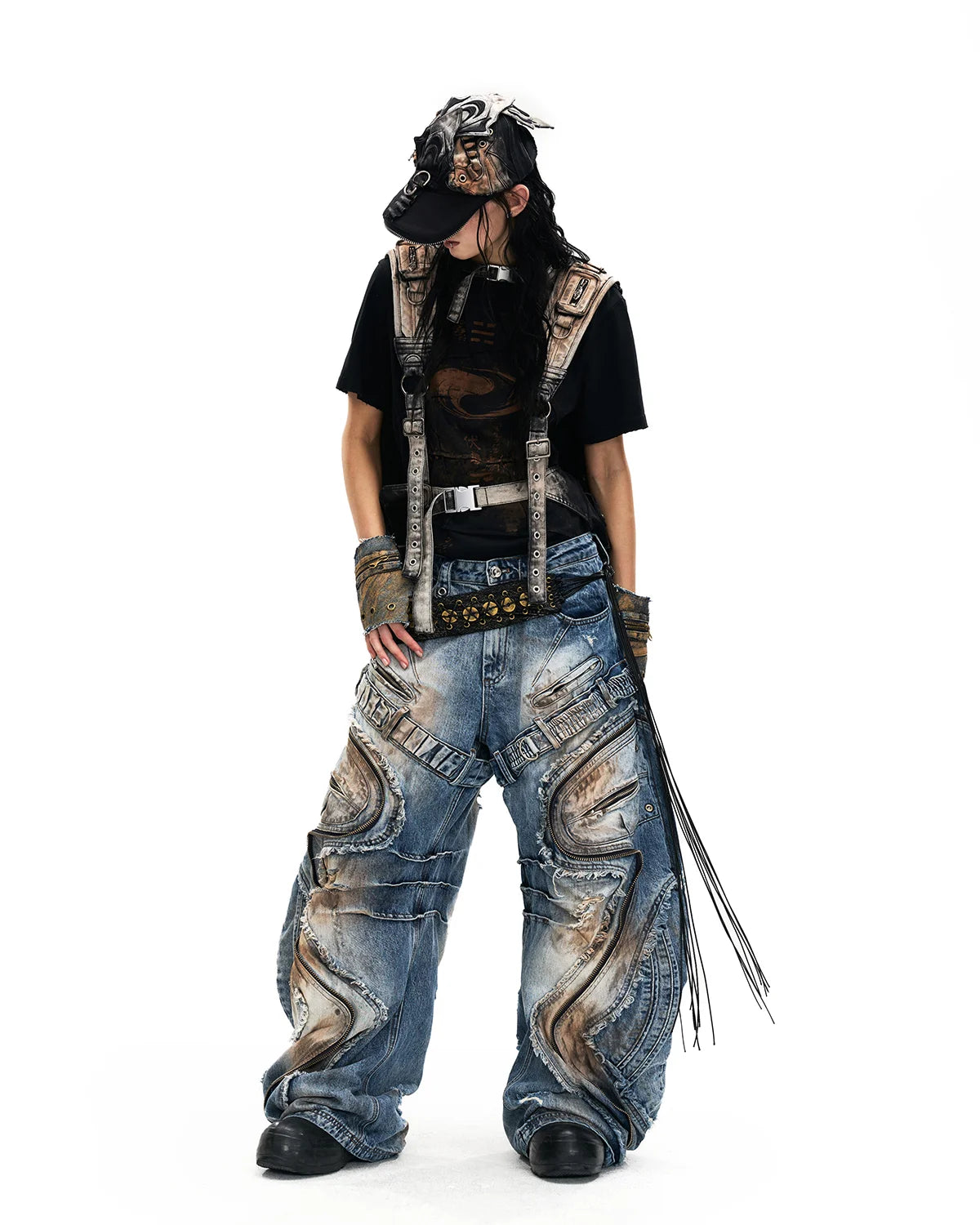 Personsoul Bagua Fuxi Printed T-Shirt In Black