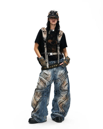 Personsoul Bagua Fuxi Printed T-Shirt In Black