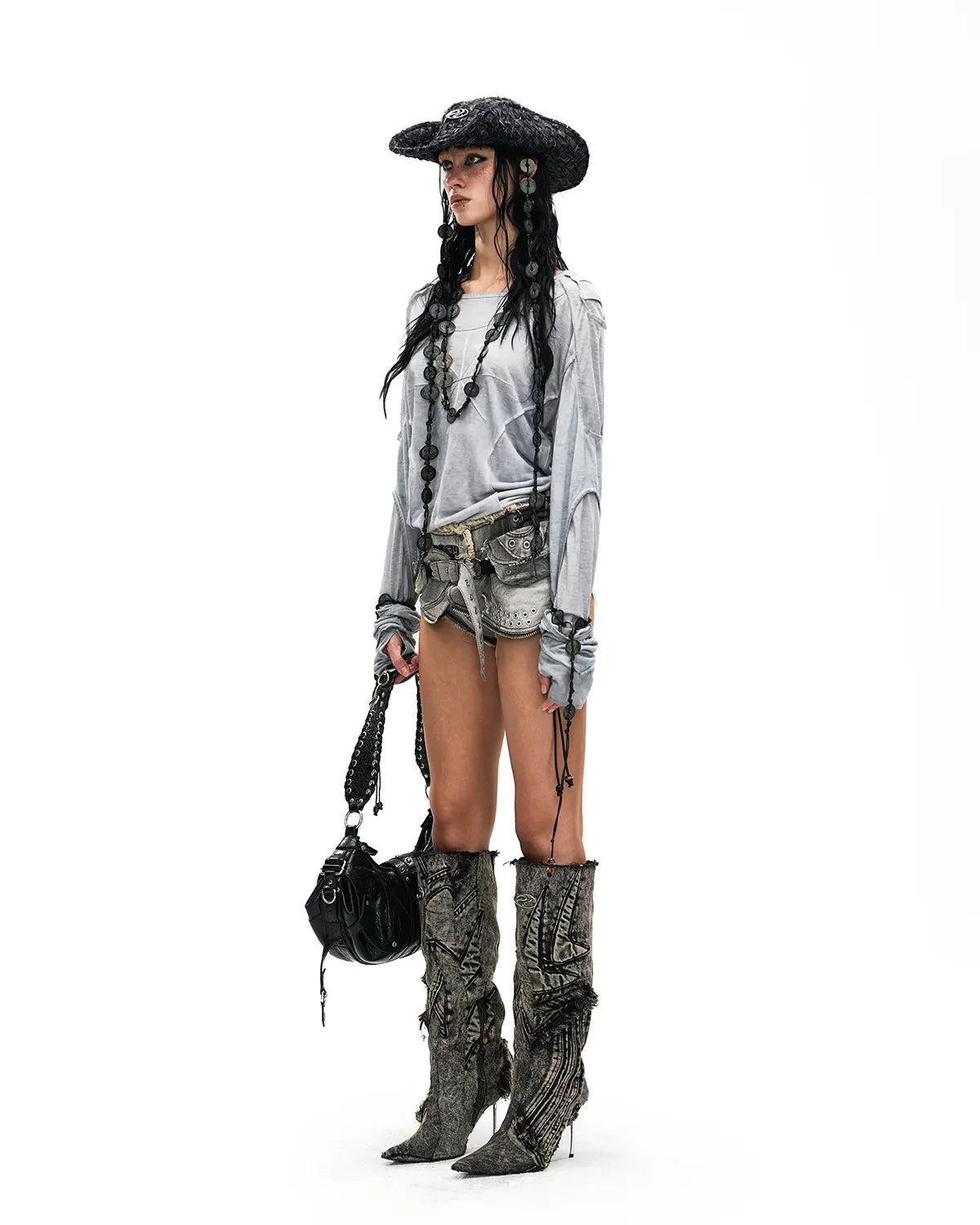 Personsoul Deconstructed Faux-Layer Long-Sleeve T-Shirt