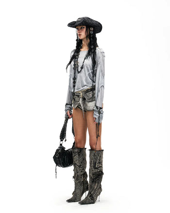 Personsoul Deconstructed Faux-Layer Long-Sleeve T-Shirt