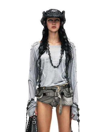 Personsoul Deconstructed Faux-Layer Long-Sleeve T-Shirt