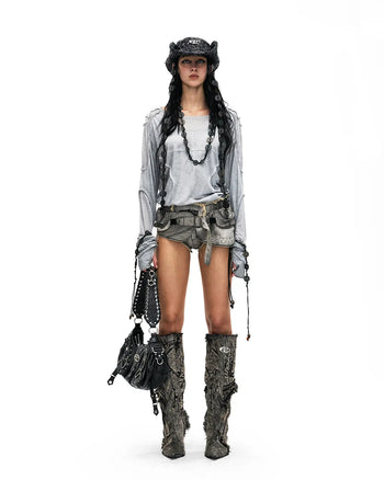 Personsoul Deconstructed Faux-Layer Long-Sleeve T-Shirt