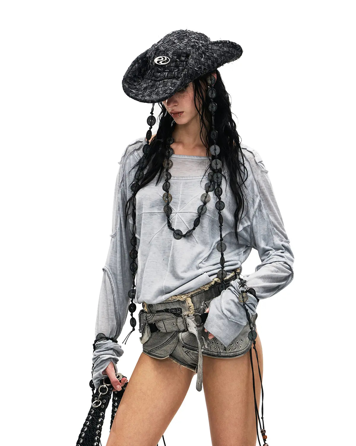 Personsoul Deconstructed Faux-Layer Long-Sleeve T-Shirt