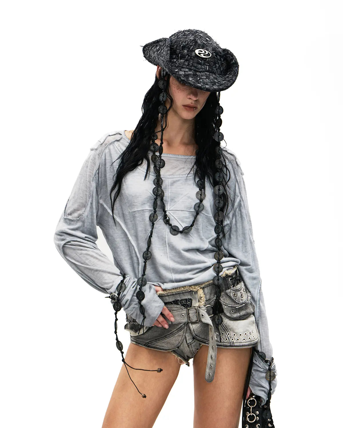 Personsoul Deconstructed Faux-Layer Long-Sleeve T-Shirt