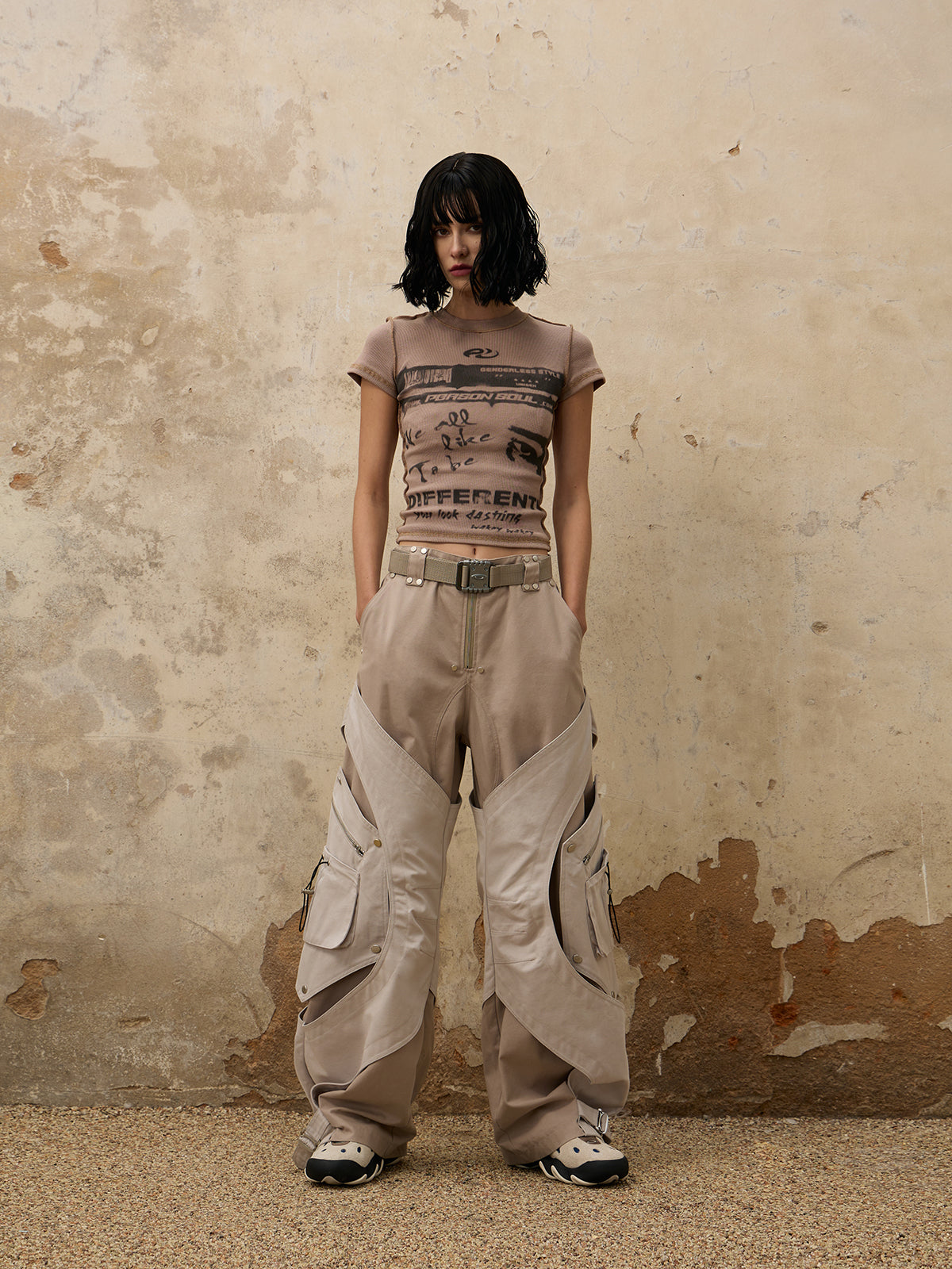 Personsoul Irregular Structured Pant