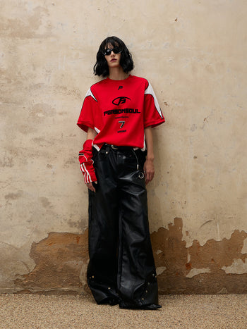 Personsoul Split Sleeve Racing Tee
