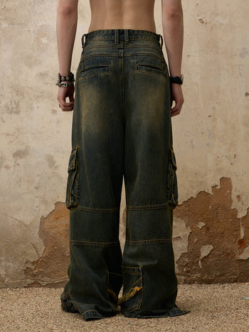 Personsoul Fade Wash Overall  Denim Jeans