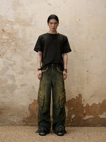 Personsoul Fade Wash Overall  Denim Jeans