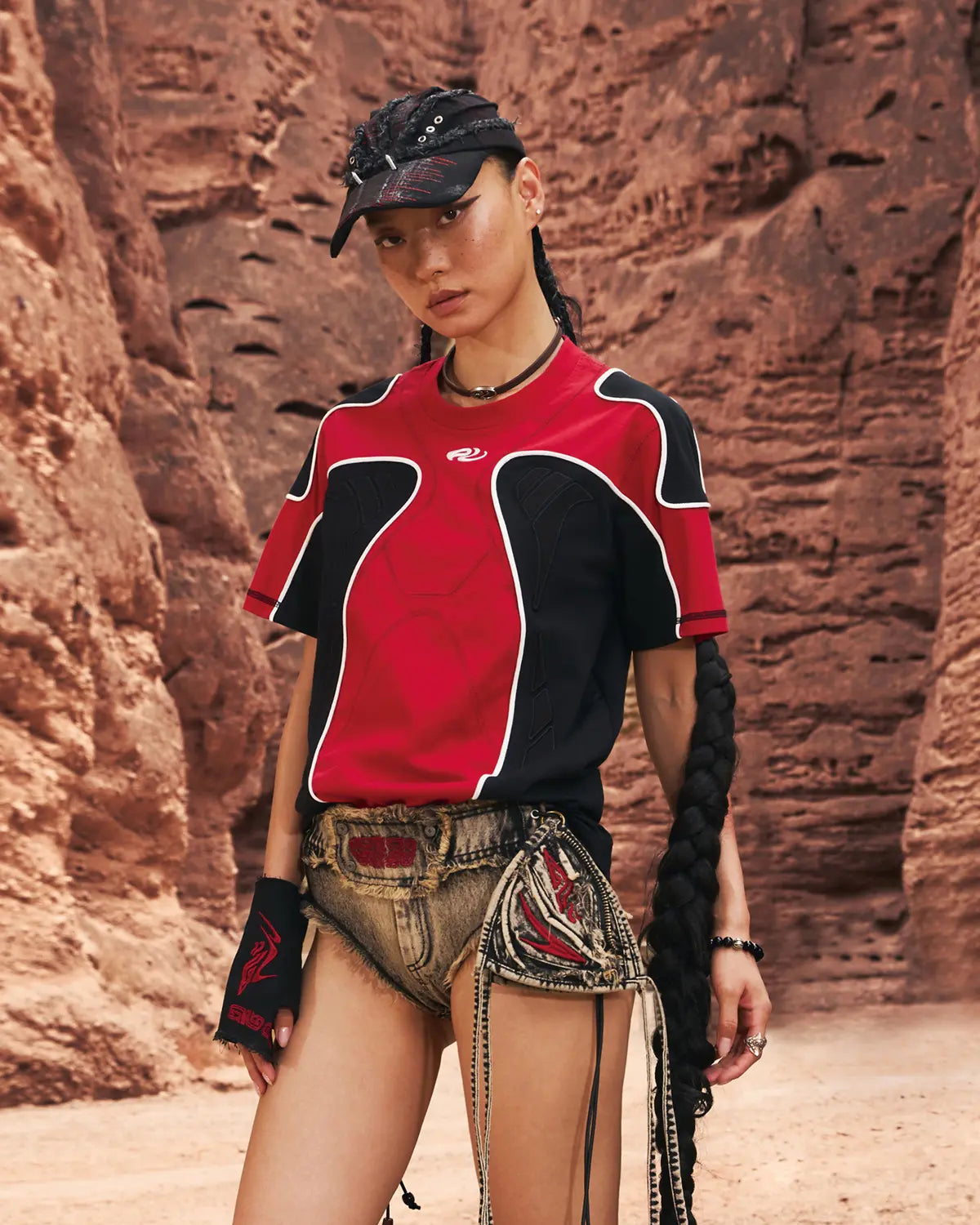 Personsoul Embroidered Mythical Beast Motif Bikini Bottom In Brown