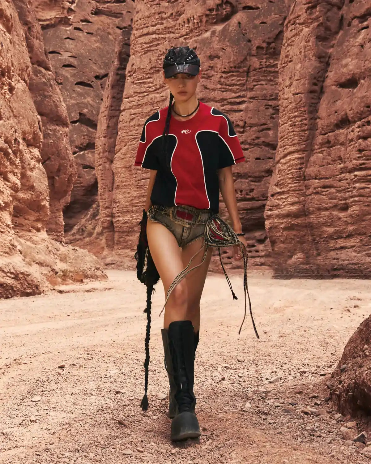 Personsoul Embroidered Mythical Beast Motif Bikini Bottom In Brown