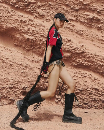 Personsoul Embroidered Mythical Beast Motif Bikini Bottom In Brown