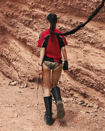 Personsoul Embroidered Mythical Beast Motif Bikini Bottom In Brown