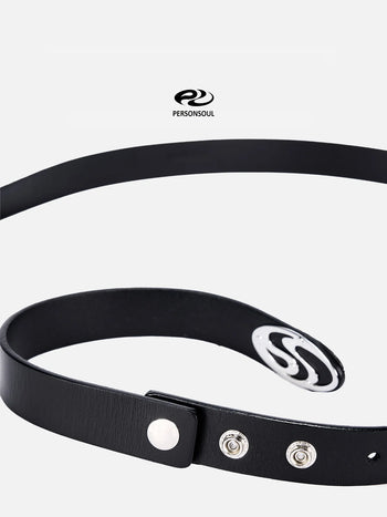 Personsoul Shaped Pin Buckle Leather Belt