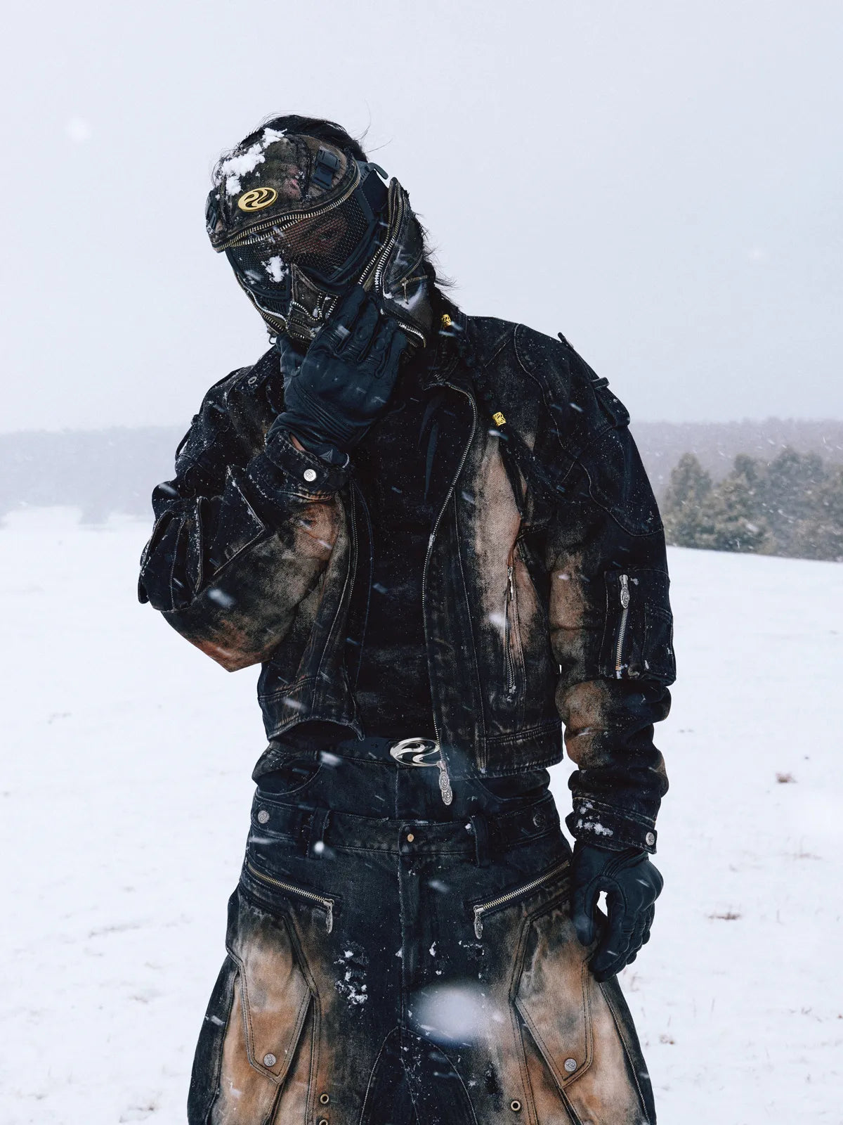 Personsoul Dirty Wash Denim Jacket 