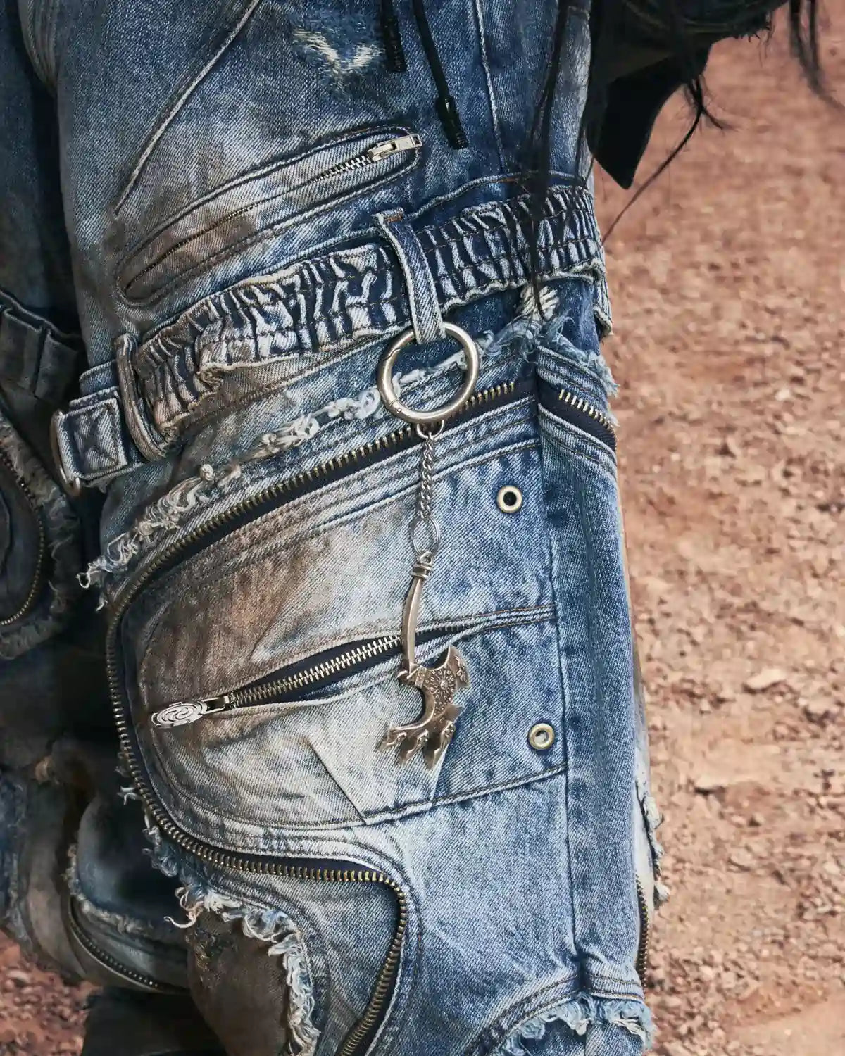 Personsoul Vintage Alloy Pangu Axe-Shaped Pendant