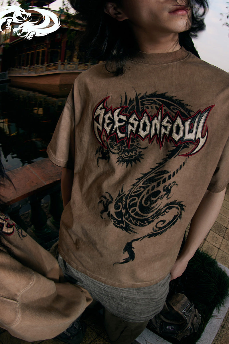Personsoul Dragon Graphic Print T-shirt