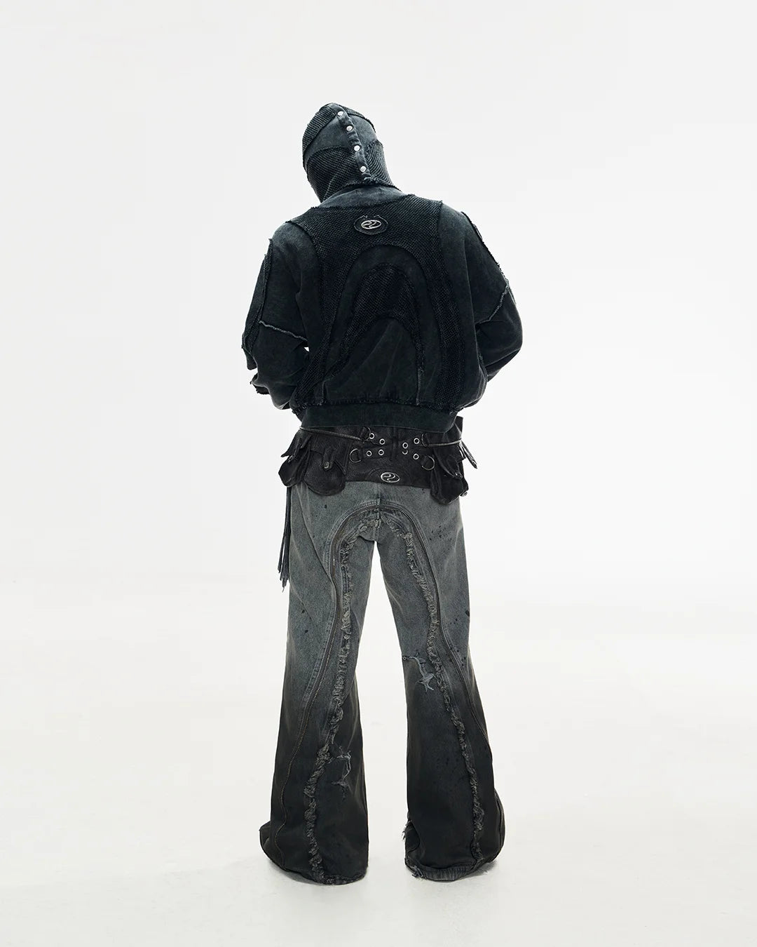 Personsoul Sand Dirty Dye Zip-Up Hoodie