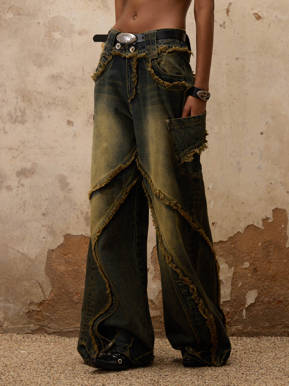 Personsoul Destructive Denim Retro Jeans