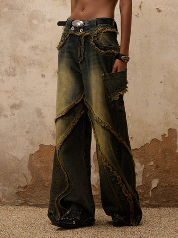 Personsoul Destructive Denim Retro Jeans