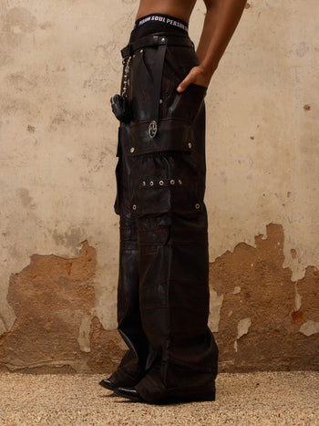 Personsoul  Beetle Faxu-Leather Pant