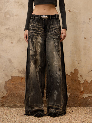 Personsoul Graffiti Contour Jeans