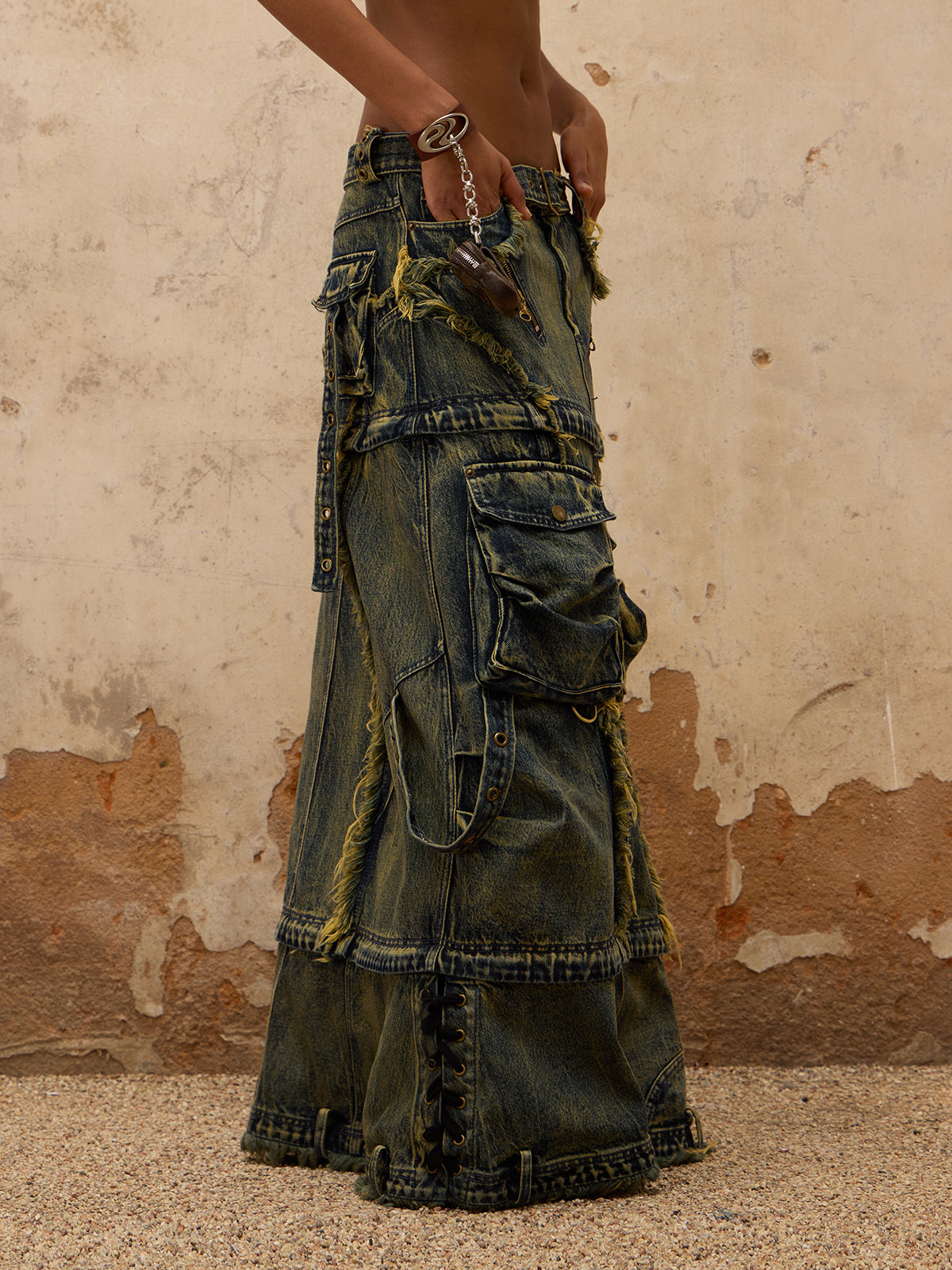 Personsoul Three-Stage Maxi Denim Skirt – personsoul