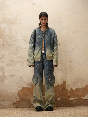 Personsoul Washing Denim Jacket