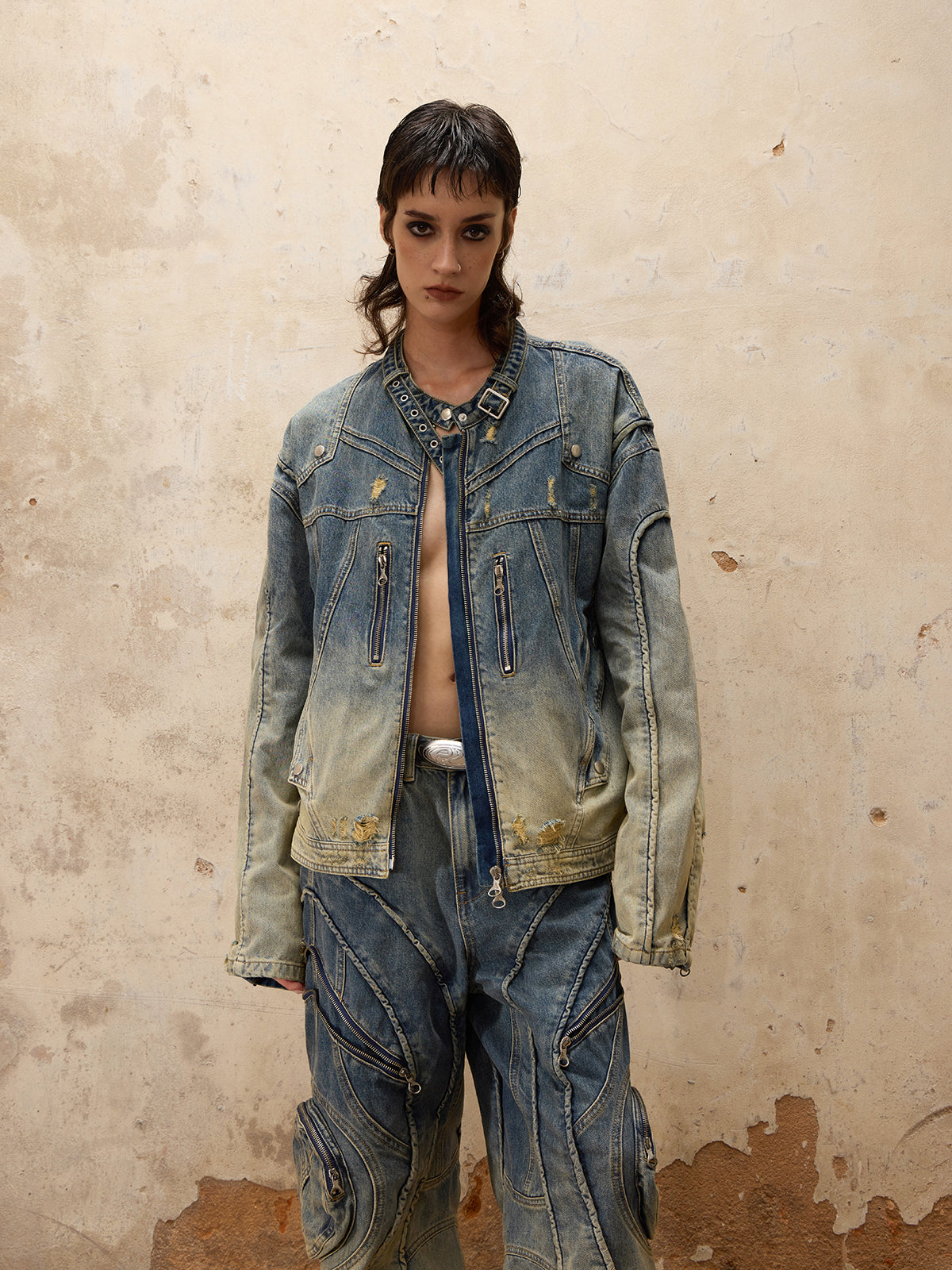 Personsoul  Washing Denim Jacket
