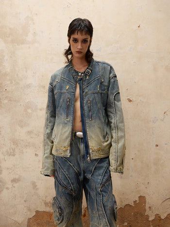 Personsoul  Washing Denim Jacket