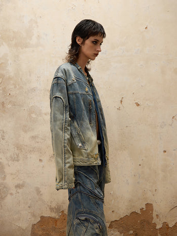 Personsoul  Washing Denim Jacket