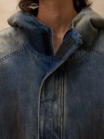 Personsoul Gradient Dirty Denim Hoodie