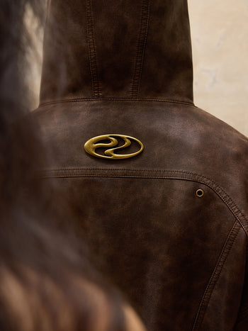 Personsoul Retro Blouson Leather Jacket