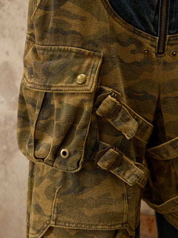 Personsoul Splicing Denim Jeans